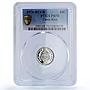 Costa Rica 10 centimos Republic Coinage BCCR Small Ships PR70 PCGS coin 1976