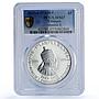 Ethiopia 5 dollars Menelik II Emperors Kings History MS67 PCGS silver coin 1972