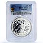 Malaysia 25 ringgit Hornbill Bird Conservation Fauna MS68 PCGS silver coin 1976