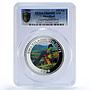 Swaziland 250 emalangeni Ligwalagwala Bird Fauna PR69 PCGS 5 oz coin 1998