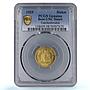 Czechoslovakia 1 dukat St. Wenceslaus without Numbers UNC PCGS gold coin 1925