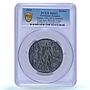 Germany Empire Lusitania Ship British History MS63 PCGS iron medal 1915