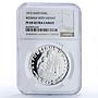 Haiti 50 gourdes Woman and Child PF69 NGC silver coin 1973