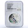Ukraine 5 hryvnias Black Stork Chornobyl Reserve Bird Fauna MS70 NGC coin 2024
