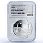 Kazakhstan 100 tenge Faisal Mosque Islam Architecture PF 70 NGC silver coin 2006
