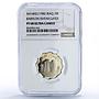 Iraq 10 fils Ishtar Gate Babylon Restoration History PF 68 NGC CuNi coin 1982