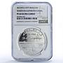 Iraq 1 dinar Opening Tharthar Euphrates Canal History PF 64 NGC silver coin 1977