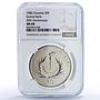 Tanzania 20 shillings Central Bank President Mwinyi MS 68 NGC CuNi coin 1986
