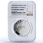 El Salvador 150 colones Discovery of America Ships PF 70 NGC silver coin 1992