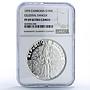 Cambodia 10000 riels Celestial Dancer Khmer Republic PF 69 NGC silver coin 1974