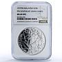 Malaysia 25 ringgit 9th South East Asian Games Sports MS 69 NGC silver coin 1977