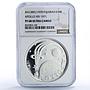 Fujairah 10 riyals Apollo XIV Moon Landing Space PF 68 NGC silver coin 1970