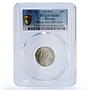 Mexico 20 centavos Republic Mint Error Struck Center MS 64 PCGS CuNi coin 1982