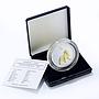 Mongolia 250 togrog Leo Zodiac Signs Gilt silver coin 2007