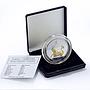 Mongolia 250 togrog Capricorn Zodiac Signs Gilt silver coin 2007