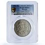 Mexico 50 pesos Republic Mint Error Clipped Planchet MS 64 PCGS CuNi coin 1982