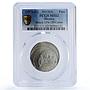 Mexico 1 peso Republic Mint Error Struck Off-Center MS 62 PCGS CuNi coin No Date