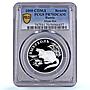 Russia 1 rouble Musk Rat Red Book Wildlife Fauna PR 70 PCGS silver coin 2000