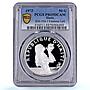 Haiti 50 gourdes Woman on the Beach Fineness Left PR 69 PCGS silver coin 1973
