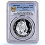 Mexico 1 onza Cuauhtemoc Aztec History PR 66 PCGS silver token medal coin 1988