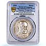 Germany Weimar Zeppelin Airship Aviation History Genuine PCGS silver medal 1928