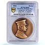 Germany Weimar Zeppelin Airship Aviation History SP 65 PCGS bronze medal 1924