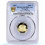 Mongolia 1000 togrog Year of the Pig Lunar Calendar PR 70 PCGS gold coin 1995