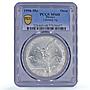 Mexico 1 onza Libertad Angel of Independence MS 68 PCGS silver coin 1996