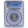 Peru 10 centavos Republic Coinage Radiant Sun KM-198 MS 66 PCGS CuNi coin 1880