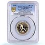 Costa Rica 50 colones Human Rights w/o Fineness PR 68 PCGS gold coin 1970