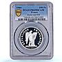 France 100 francs Droits Homme Human Rights PR 69 PCGS palladium coin 1989