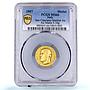 Italy Benito Mussolini Fascist Revolution St. Cassian MS 66 PCGS gold medal 1957
