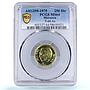 Morocco 250 dirhams King Hassan II Birthday Y#66 MS 64 PCGS gold coin 1975