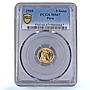 Peru 5 soles oro Republic Seated Liberty KM-235 MS 67 PCGS gold coin 1960