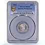 Philippines 10 centavos Alfonso XII KM-148 MS 65 PCGS silver coin 1885