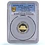 Korea South 1000 won Great South Gate Valcambi Mint PR 65 PCGS gold coin 1970