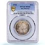 San Marino 10 lire Republic St. Agatha KM-10 MS 65 PCGS silver coin 1938