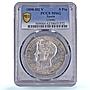 Spain 5 pesetas Alfonso XIII Child Portrait KM-707 MS 62 PCGS silver coin 1898