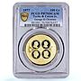 Turks and Caicos Islands 100 crowns George III KM-22 PR 70 PCGS gold coin 1977
