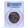 Germany Empire WWI Ship Sinking Albion Kienast-163 MS 63 PCGS bronze medal 1915