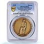 Germany Third Reich Saarland Referendum History SP 64 PCGS brass medal 1935