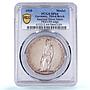 Germany Third Reich Saarland Referendum History SP 64 PCGS silver medal 1935