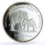 Equatorial Guinea 7000 francs Elephant Wildlife 5 oz proof silver coin 1995