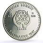 Nepal 300 rupees SAARC Summit Conference Kathmandu silver coin 1987