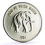 Vietnam 100 dong Elephant Protection Nature Wildlife Fauna silver coin 1986