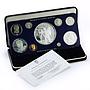 Panama Various Set Republic Balboa Pacific Discovery proof silver coins 1982