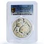 Turks and Caicos Islands 20 crowns Angler King Fish PR 67 PCGS silver coin 1999