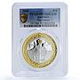 Australia 10 dollars Millennium The Present Gilt PR 70 PCGS silver coin 2000