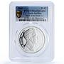 Netherlands 25 gulden Central Bank King William I PR 69 PCGS silver coin 2003