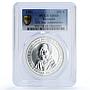 Tanzania 200 shilingi Independence President Nyerere MS 68 PCGS silver coin 1981